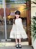 J7590 - Váy June With Love cổ yếm vải ren có lót cho bé size 1-10y