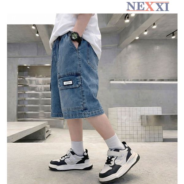 2602.2 Quần jean lửng Nexxi túi logo superior bé trai size 6-15y