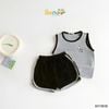 6011BHB - Bộ cotton áo tanktop phối cổ Beemo size 1-5y