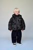 AK01 - Áo khoác phao màu ghi đen Mickey in tràn bé trai size 1-6y