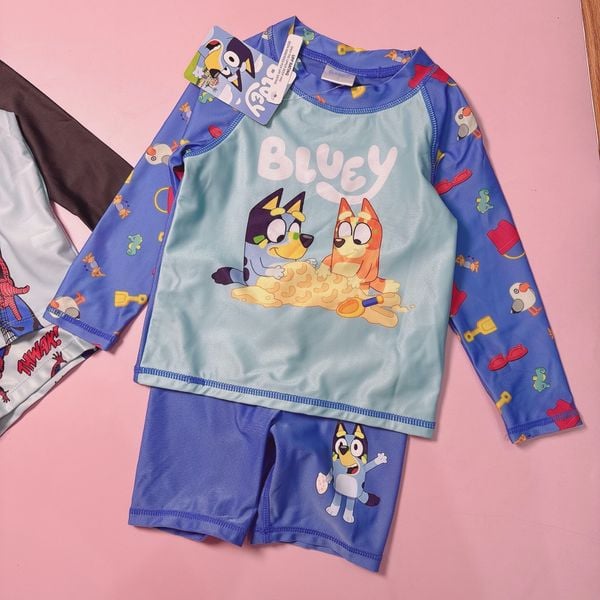 DB00004 - Bộ bơi Spiderman, Bluey cho bé trai size 1-8y
