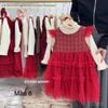 V00096 - Set Váy ren kèm áo len QC nhiều màu bé gái size 100-140