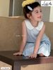 DLACC.563 - Váy thô Linh An kẻ caro xanh cổ sen trắng size 2 - 12y