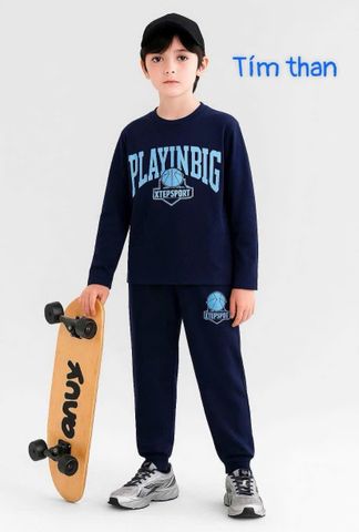 BBT09 - Bộ cotton MBCKids dòng đại PLAYNBIG nhiều màu cho bé trai size 6-14y