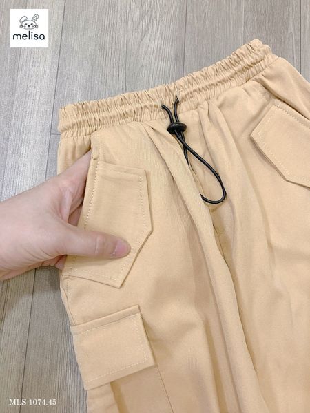 MLS212 - Set Melisa áo trắng cổ đức + chân váy kaki dài túi hộp size 2-12y