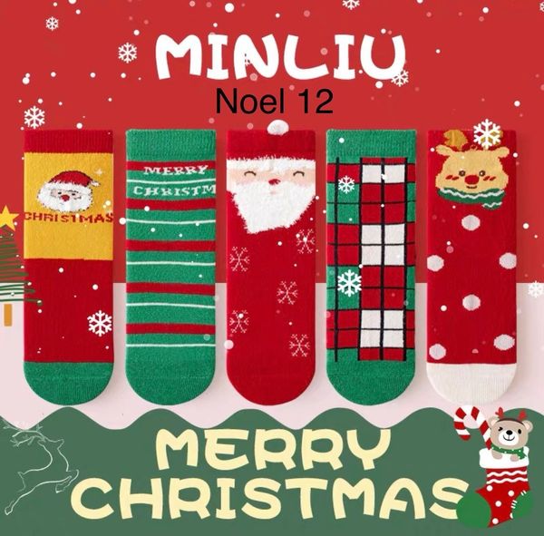 SH2511PK01 - Set 5 đôi tất Minliu Kidsocks dành cho trẻ em, chất liệu cotton+polyester+spandex, NSX Man Luu Textile Company Limited