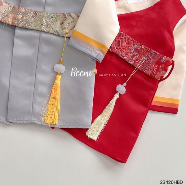 BBT36 - Set Hanbook Beemo bé trai phối khánh 2 màu đỏ/xanh size 80-130