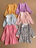 V00107 - Váy nỉ bông chun eo nhiều màu size 12m - 10y