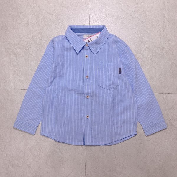 ABT13 - Áo sơ mi thô Toto Heros kẻ sọc xanh trắng size 100 - 150