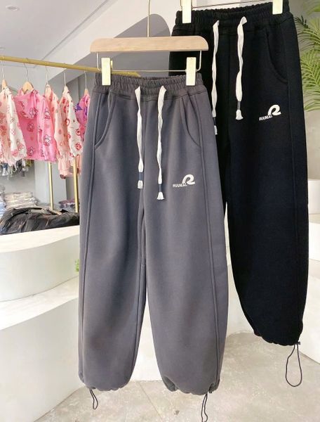 HaHYTZ - Quần nỉ lót nỉ đại hàn 2 màu ghi/đen cho bé size 110-150