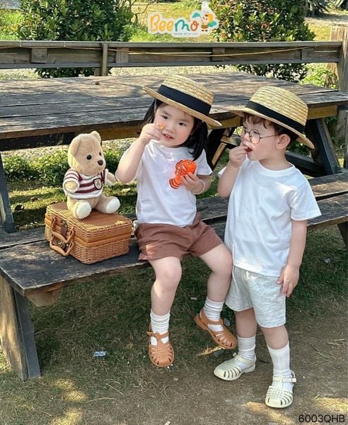 6003QHB - Quần thun cotton túi chéo Beemo nhiều màu cho bé size 1-6y