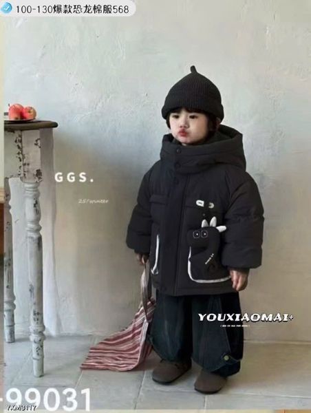 568 - Áo khoác phao khủng long nhiều màu cho bé trai size 100-130