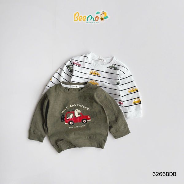 6266BDB - Bộ T-shirt Chuyến Xe Nhỏ Beemo Bé Trai size 1 - 6y