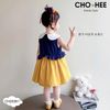 CH25361 - Váy bạch tuyết đính nơ đỏ cho bé gái size 2-11y