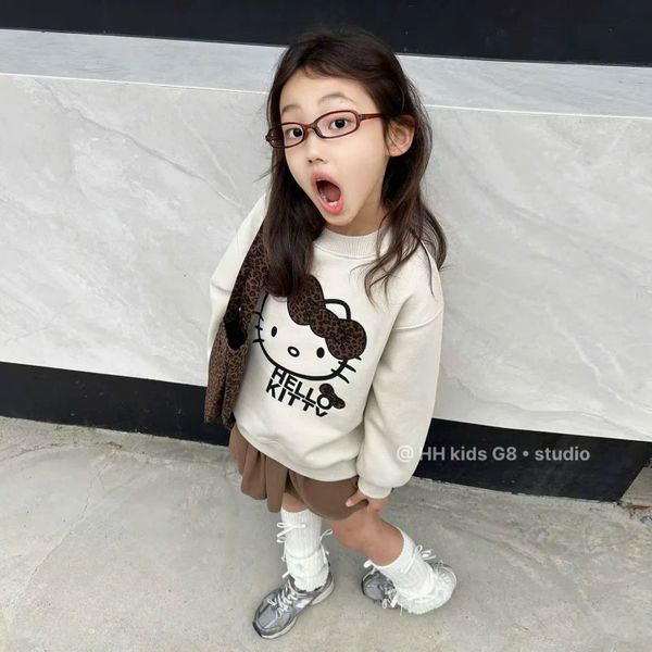 25826 - Áo nỉ Hello Kitty kèm túi cho bé size 110-150