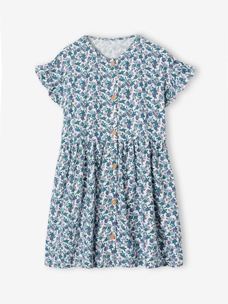 V00050 - Váy lanh hoa nhí nhiều màu BG size 2-14y