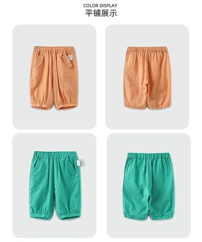 QBG30 - Quần ngố MM 2 màu cam/xanh cho bé size 90-130