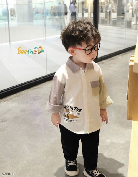 5293ADB - Áo sơ mi Beemo phối tay