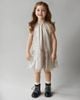 V00057 - Váy lụa mềm phối ren nhũ màu ghi phối be size 5-11y