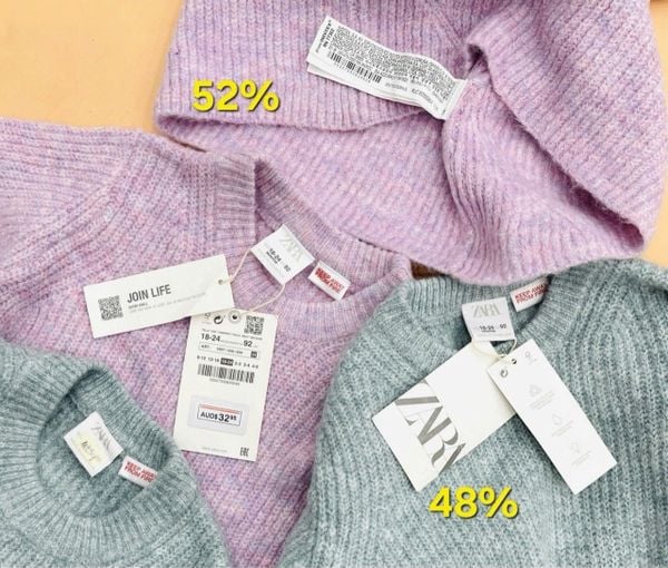 ABG31 - Áo len 2 màu tím/xanh cho bé size 9m-6y