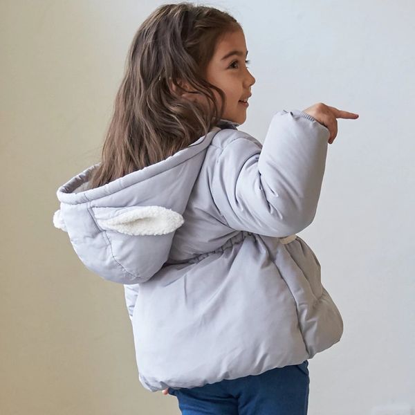 AK22 - Áo khoác phao Petitmain siêu nhẹ tai thỏ cho bé size 80-130