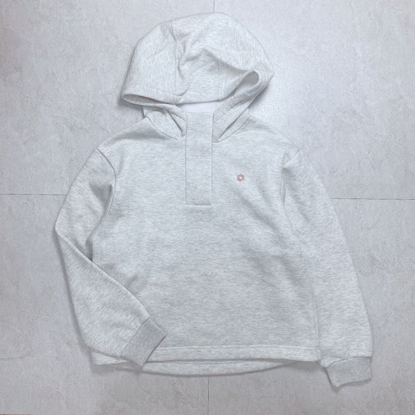 ABG25 - Áo nỉ hoodie Topten kéo khóa cổ 2 màu ghi / đen Bé Gái size 130 - 170