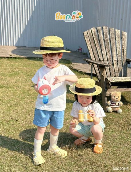 6004QHB - Quần Beemo thun cotton màu trơn size 1-5y