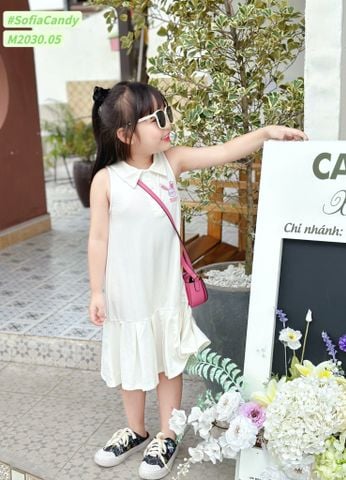 V00048 - Váy Mia Kids cotton cổ đức đuôi cá 2 màu BG size 2-12y