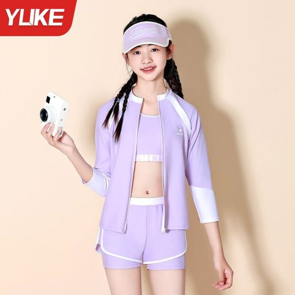 2379 - Bộ bơi YUKE dòng đại 2 màu cho bé gái size 150-190