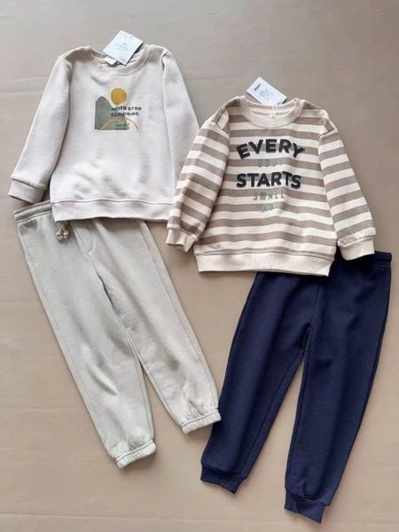 BBT08 - Bộ nỉ bông Castro dòng nhí nhiều mẫu Bé Trai size 6m - 4y