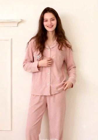 BM2606PJ03 - Bộ Pyjama Beemon nữ cho Mẹ vải nhung freesize (50-60kg)