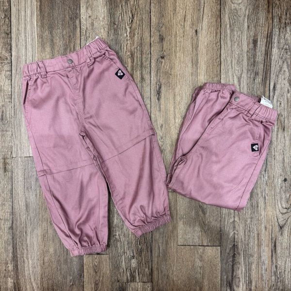 QBG22 - Quần jogger thô kaki GGJJ màu hồng cho Bé Gái size 24m - 8y