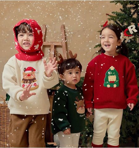 ABT05 - Áo nỉ bbz chủ đề Noel nhiều màu cho bé size 100-140