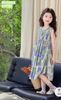 M5120 - Váy Mia Kids hoa tím xanh thêu smock cho bé gái size 1-10y