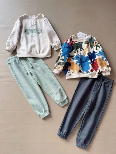 BBT08 - Bộ nỉ bông Castro dòng nhí nhiều mẫu Bé Trai size 6m - 4y