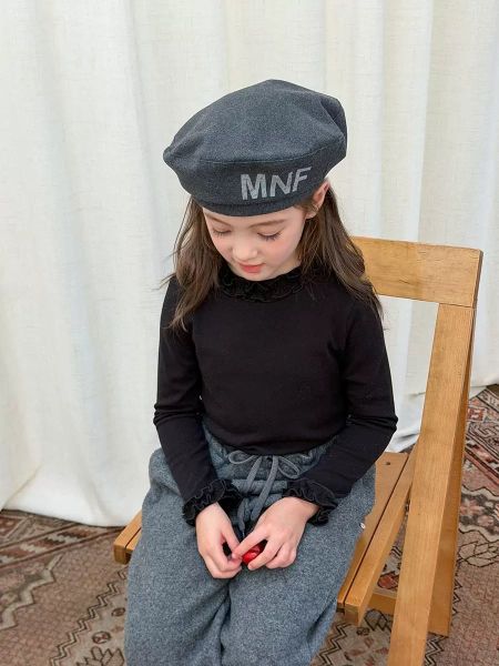 25G038 - Áo thun bé gái chất cotton cổ bèo 3D, chất liệu 47.6% cotton, 47,8% rayon (viscose), 4.6% spandex size 90-170, NSX Huzhou Zhili Kujun Clothing Co., Ltd