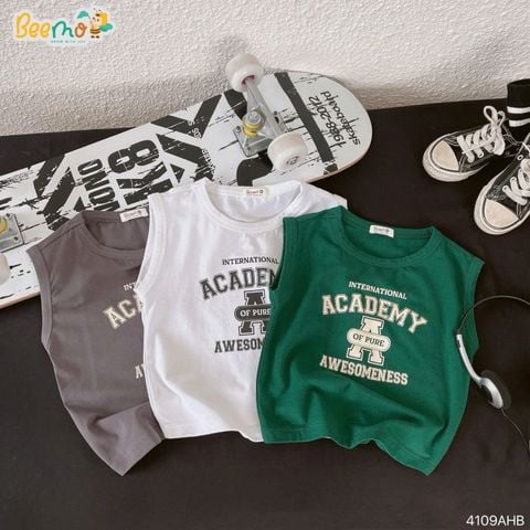4109AHB - Áo ba lỗ in giữa thân Beemo size 80-130