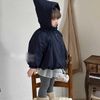 9557 - Áo khoác phao mũ chóp kèm khăn 2 màu be/navy cho bé size 90-130
