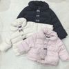 AK23 - Áo khoác phao Petitmain đính nơ siêu nhẹ 3 màu cho bé gái size 80-130