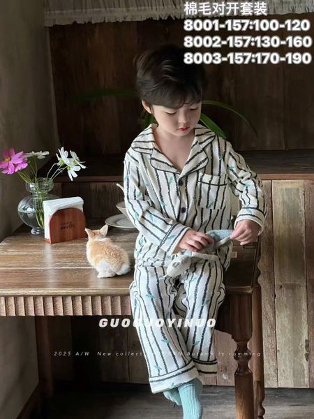 BBT10 - Bộ Pyjama vải thun GuoguoYinuo nhiều màu cho bé trai size 100-160