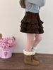 SH2512CV01 - Chân váy nhung xếp tầng thu đông cho bé gái, chất liệu nhung tăm cotton size 110-170, NSX Huzhou Zhili Kujun Clothing Co., Ltd