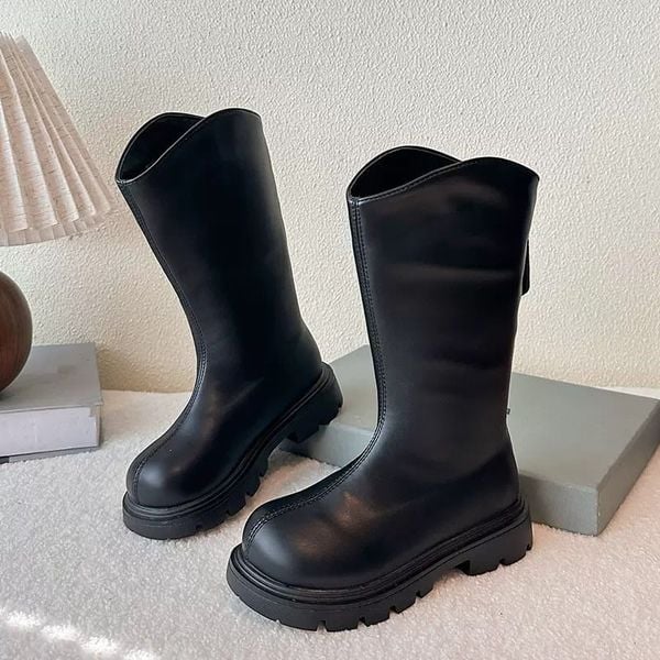 8888 - Bốt da cao cổ 2 màu cho bé size 28-37