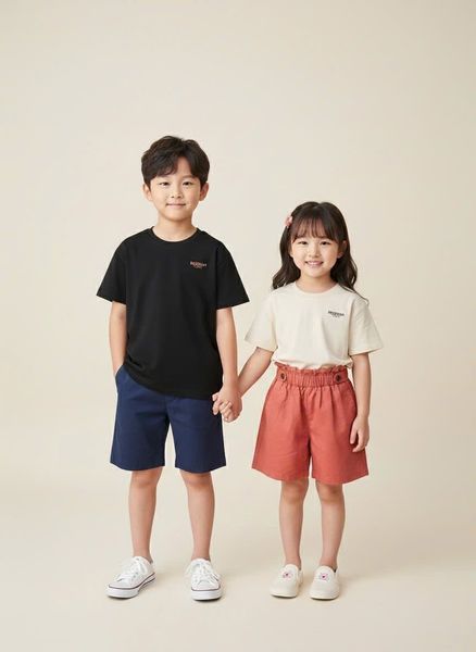 BM2602TS02 - Áo Beemon cổ tròn cotton 3 màu cho bé size 120-170