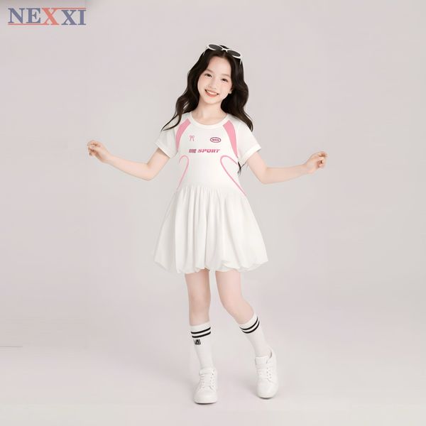 2506.82 - Đầm thun Nexxi phối tùng bí sport size 9-14y
