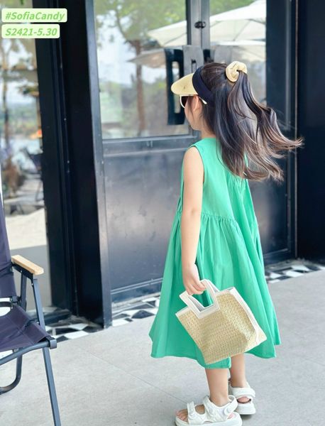 V00038 - Váy Sofia Candy sát nách hở lưng nhiều màu BG size 1-10y