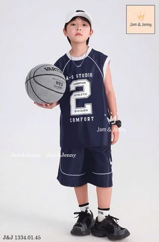 JJBCC.1334 - Bộ cotton thể thao Jam & Jenny sát nách in số 3 màu size 2-12y