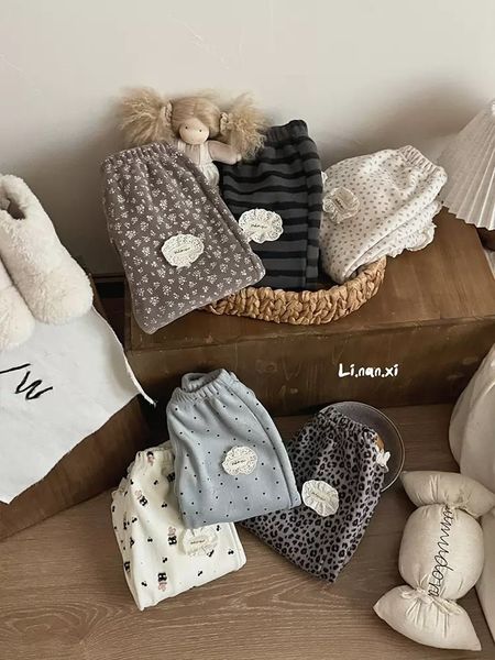 88302 - Quần nhung lót nỉ đại hàn Linanxi nhiều màu cho bé size 90-140