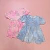 V00067 - Váy cotton dáng baby doll 2 màu xanh/hồng bé gái size 2-8y