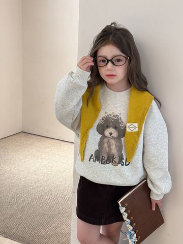 25G003 - Áo nỉ AMBB hai da nhiều màu cho bé gái size 90-170