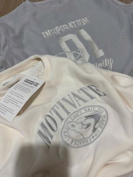 ABG29 - Áo nỉ băng lông GGJJ nhẹ ấm 2 màu trắng/ghi cho bé gái size 6-14y